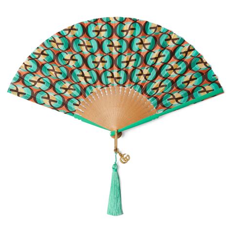 gothic gucci print fan|Small GG cascade print fan .